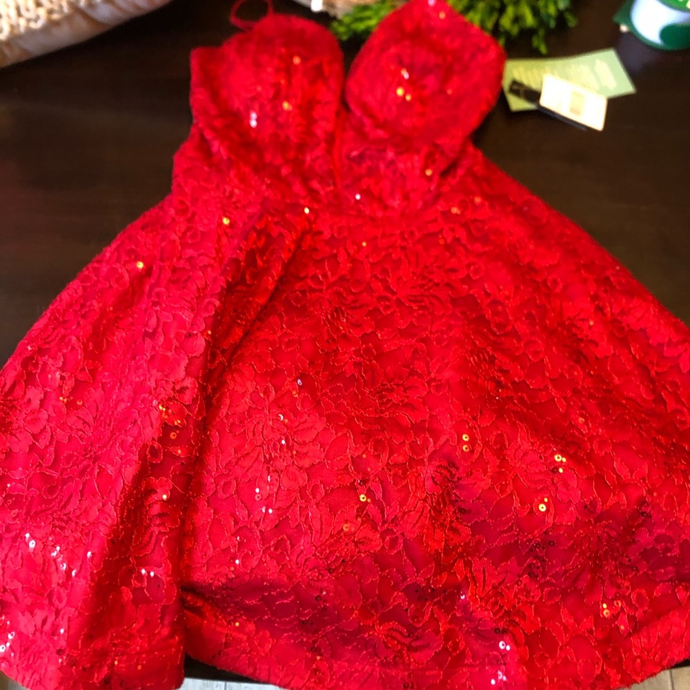 Speechless Red Sequin Dress